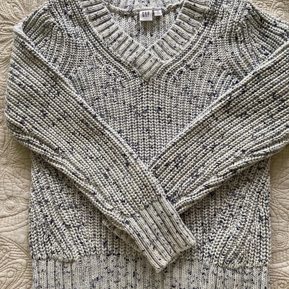 GAP Blue & White Speckle Sweater